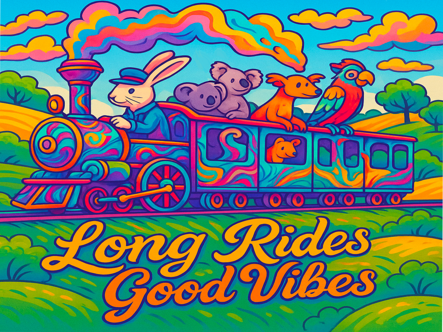 Long Rides Good Vibes: Stickers
